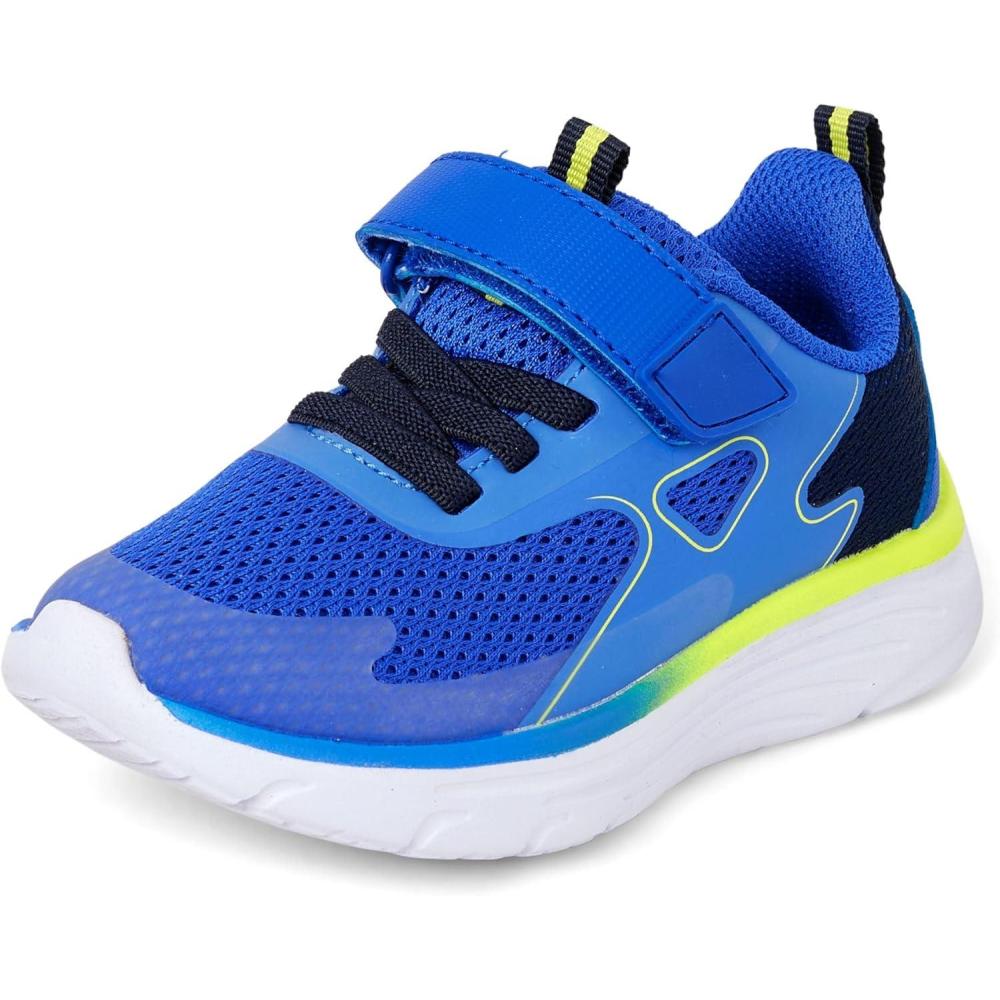 imageThe Childrens Place Baby Boys Baby Boys and Toddler Everyday Casual SneakersNavy Running