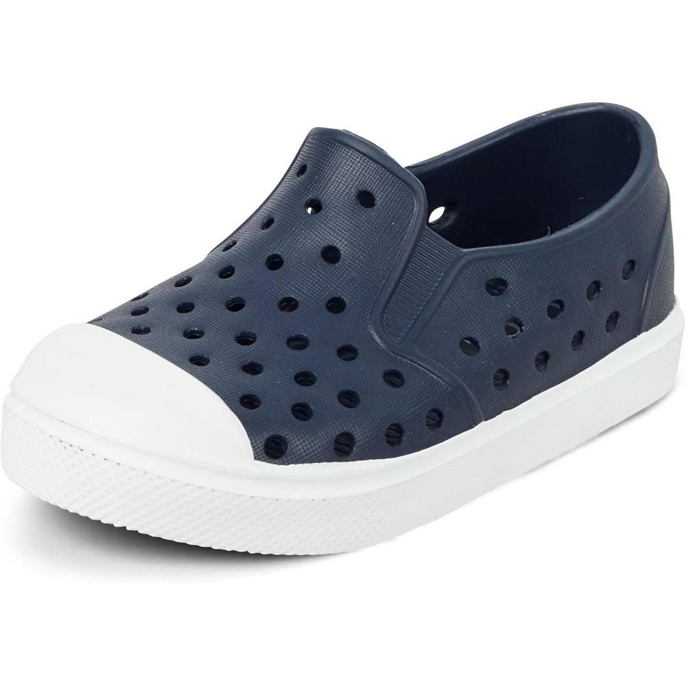 imageThe Childrens Place Baby Boys Baby Boys and Toddler Slip on Water Play SneakersNavy Perforated