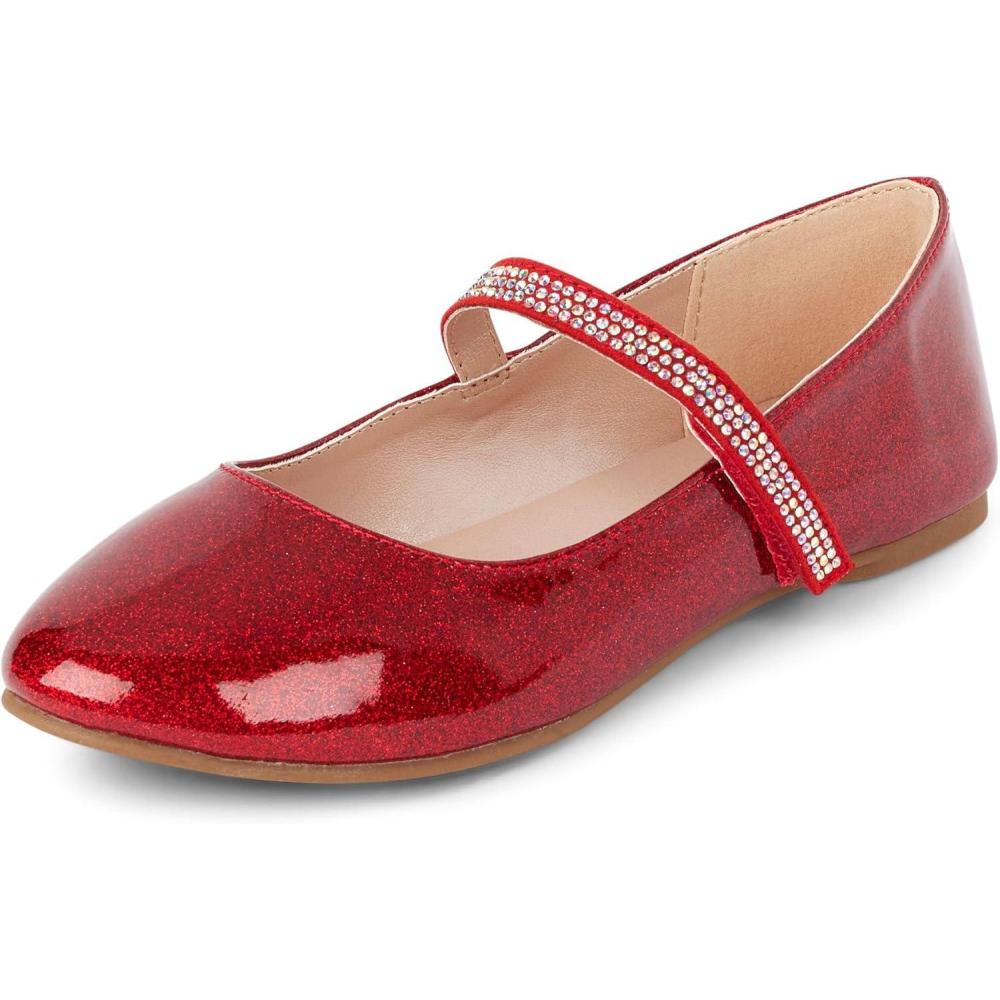 imageThe Childrens Place Girls Girls Closed Toe Ballet FlatsRed