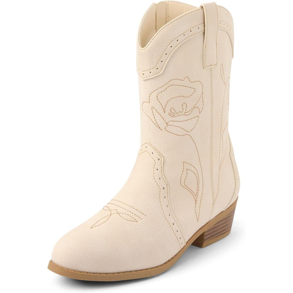 imageThe Childrens Place Girls Girls Western Cowgirl BootOffwhite