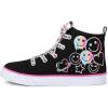 The Children’s Place Girls’ Girls Casual Lace Up Hi Top Sneakers(Doodle Icons)