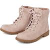The Children’s Place Girls’ Girls Lace Up Combat Boots(Pink Quilted)