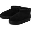 The Children’s Place Girls’ Girls Mini Ankle Platform Boot, Faux-fur Lined(Black)