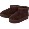 The Children’s Place Girls’ Girls Mini Ankle Platform Boot, Faux-fur Lined(Dk Brown)