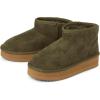 The Children’s Place Girls’ Girls Mini Ankle Platform Boot, Faux-fur Lined(Olive)