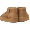 The Children’s Place Girls’ Girls Mini Ankle Platform Boot, Faux-fur Lined(Tan)