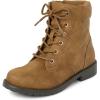 The Children’s Place Girls’ Girls Lace Up Combat Boots(Tan Quilted)