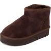 The Children’s Place Girls’ Girls Mini Ankle Platform Boot, Faux-fur Lined(Dk Brown)