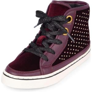 The Children’s Place Girls’ Fashion Sneakers(Sugar Beet)