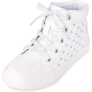 The Children’s Place Girls’ Fashion Sneakers(White)