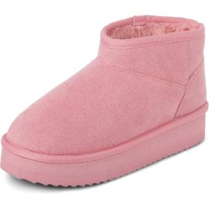 The Children’s Place Girls’ Girls Mini Ankle Platform Boot, Faux-fur Lined(Pink)