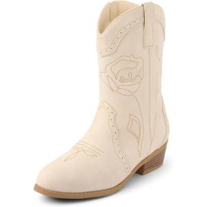 The Children’s Place Girls’ Girls’ Western Cowgirl Boot(Off-white)