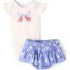 The Children’s Place Baby Girls’ And Newborn Bodysuit and Skirt, 2 Piece Outfit(American Bow)