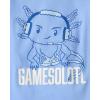 The Children’s Place Boys’ 100% Cotton Sleeve Top and Shorts 2 Piece Pajama Set(Gamer Axolotyl)