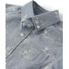 The Children’s Place Boys’ Short Sleeve Poplin Button Down Shirt(Federal Blue)