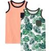 The Children’s Place Boys’ Sleeveless Tank Top Shirt(Tropical 2-pack)