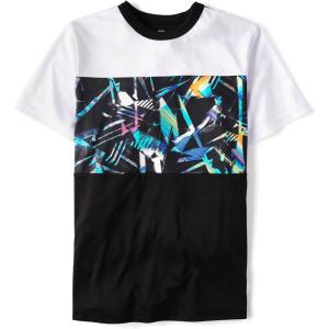 The Children’s Place Boys’ Active Performance Short Sleeve T-Shirt(Graphic Splatter)