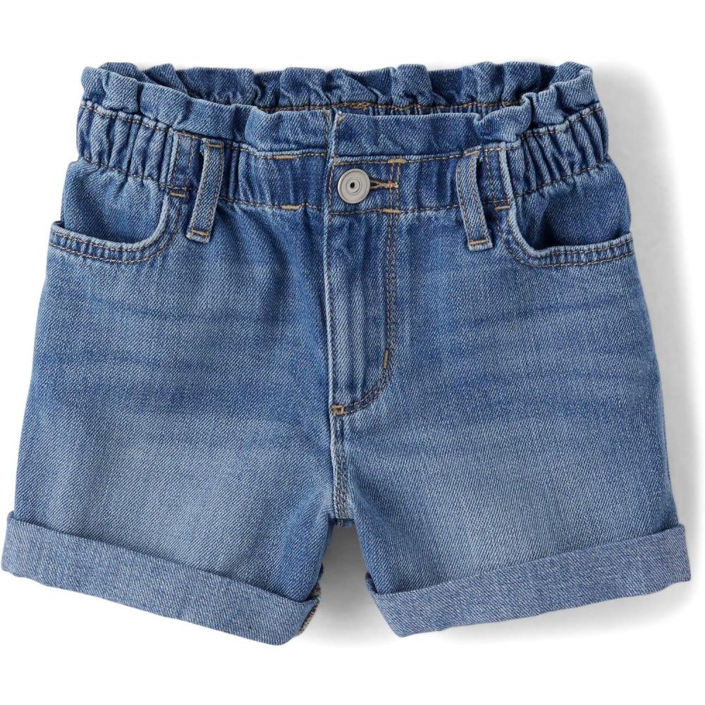imageThe Childrens Place Girls Denim Shortie ShortsAutumn Wash