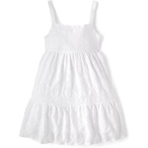 The Children’s Place Big Girls’ Sleeveless Maxi Dress(Soft White)