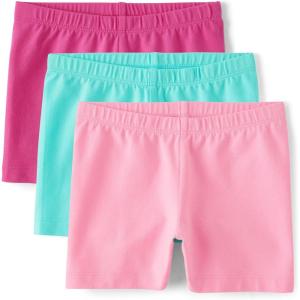 The Children’s Place Girls’ Essential Cartwheel Shorts(Sugarcandy 3-pack)