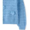 The Children’s Place Baby Girls’ and Toddler Long Sleeve Crew Neck Pullover Sweater(Blue Flowers)