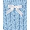 The Children’s Place Baby Girls’ and Toddler Long Sleeve Crew Neck Pullover Sweater(Party Blue Bows)