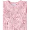 The Children’s Place Baby Girls’ and Toddler Long Sleeve Crew Neck Pullover Sweater(Rose Mist Bows)