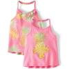 The Children’s Place Baby Girls’ and Toddler Halter Tank Tops(Bright Pink Pineapple 2-pack)