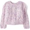 The Children’s Place Baby Girls’ and Toddler Long Sleeve Crew Neck Pullover Sweater(Fading Rose)