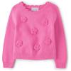 The Children’s Place Baby Girls’ and Toddler Long Sleeve Crew Neck Pullover Sweater(Jazzberry)
