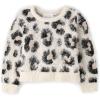 The Children’s Place Baby Girls’ and Toddler Long Sleeve Crew Neck Pullover Sweater(Leopard)