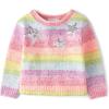 The Children’s Place Baby Girls’ and Toddler Long Sleeve Crew Neck Pullover Sweater(Star Multicolor Ombre)