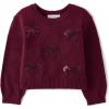 The Children’s Place Baby Girls’ and Toddler Long Sleeve Crew Neck Pullover Sweater(Sugar Beet Bows)