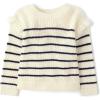 The Children’s Place Baby Girls’ and Toddler Long Sleeve Crew Neck Pullover Sweater(White Daisy Ruffle)