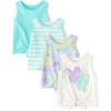The Children’s Place Baby Girls’ and Toddler Tie Front Tank Tops(Purple Ribbon 4-pack)