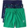The Children’s Place Baby Boys’ and Toddler Quick Dry Mesh Basketball Shorts(Black Currant 3-pack)
