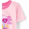 The Children’s Place Girls’ 100% Cotton Sleeve Top and Shorts 2 Piece Pajama Set(Bow Pink)