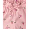 The Children’s Place Baby Girls’ and Toddler Assorted Pull on Paper Bag Shorts(Pink/Floral/Paisley)