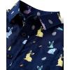 The Children’s Place Baby Boys’ and Toddler Poplin Short Sleeve Button Down Shirt(Tidal Bunny)