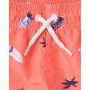 The Children’s Place Baby Boys’ and Toddler Short Sleeve Rashguard and Bottoms(Cabana Coral)