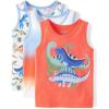 The Children’s Place Baby Boys’ and Toddler Assorted Tank Top(Dinos 3-pack)