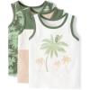The Children’s Place Baby Boys’ and Toddler Assorted Tank Top(Tropical 3-pack)