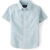 The Children’s Place Baby Boys’ and Toddler Poplin Short Sleeve Button Down Shirt(Celery Foam)