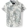 The Children’s Place Baby Boys’ and Toddler Poplin Short Sleeve Button Down Shirt(Fin Gray Tropical)