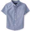 The Children’s Place Baby Boys’ and Toddler Poplin Short Sleeve Button Down Shirt(Galactic)