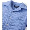The Children’s Place Baby Boys’ And Toddler Gauze Short Sleeve Shirt and Shorts, 2 Piece Outfit(Light Blue Sharks)