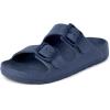 The Children’s Place Boys’ Boys’ Everyday Slip on Double Buckle Slide Sandals(Navy)
