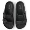 The Children’s Place Boys’ Boys’ Everyday Slip on Double Buckle Slide Sandals(Black)