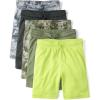 The Children’s Place Boys’ Quick Dry Mesh Basketball Shorts(Green 5-pack)