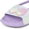 The Children’s Place Baby Girls’ And Toddler Everyday Slide Sandals With Backstrap(Silver Bow)
